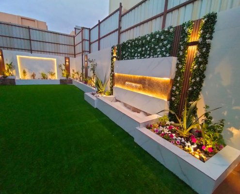 شركة تنسيق حدائق بالدمام & افضل منسق حدائق لتركيب عشب صناعي وشلالات ونوافير وتكريب نخيل